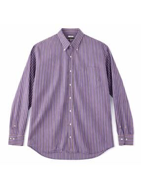 Peter Millar Purple Yellow Stripe Shirt XL Cotton Turkey Button Down